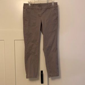LOFT cotton taupe casual pants